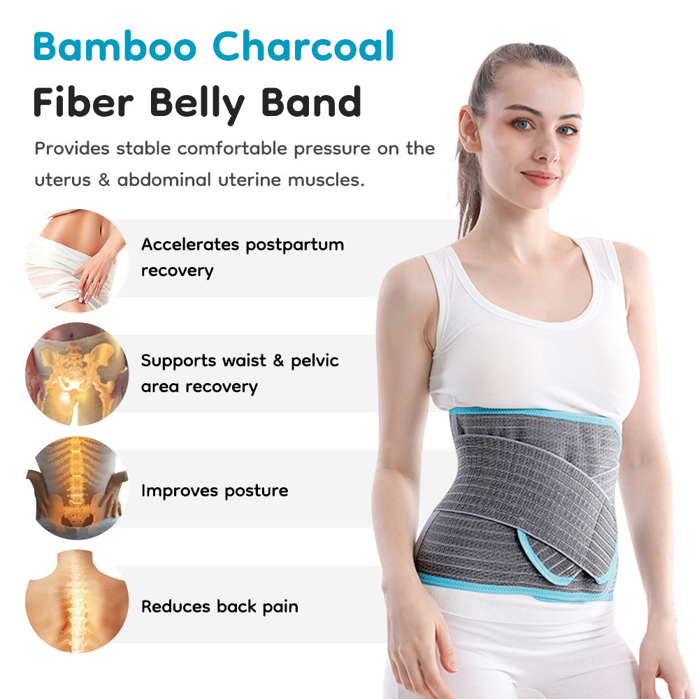 Bandeau ventral en fibre de charbon de bambou - SFD03