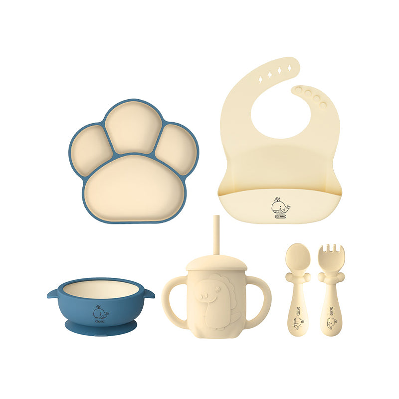 Ensemble de 5 pièces de vaisselle en silicone pour bébé - BT05