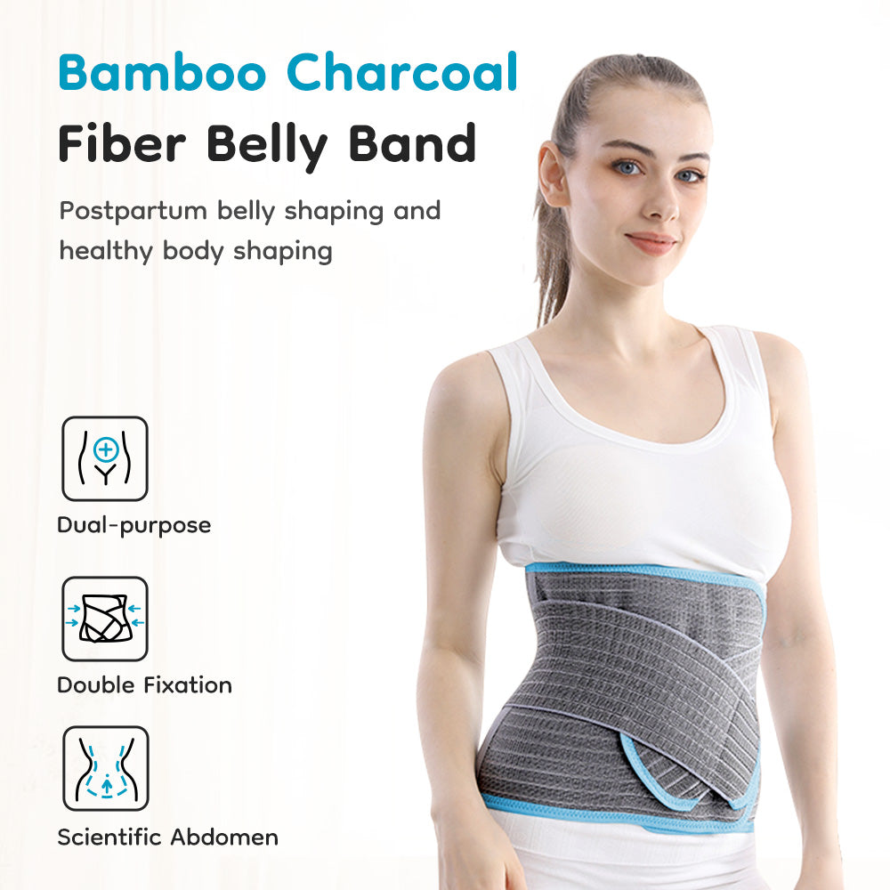 Bandeau ventral en fibre de charbon de bambou - SFD03
