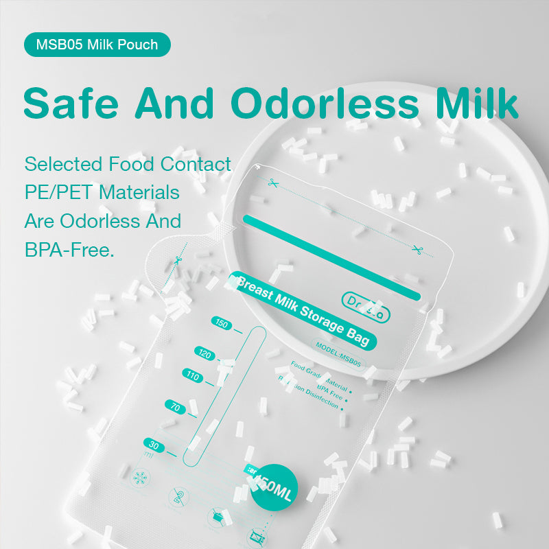 Sachet de conservation du lait maternel scellé 