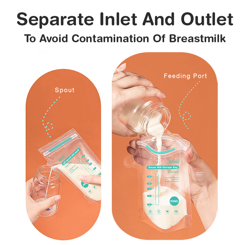 Sachet de conservation du lait maternel scellé 